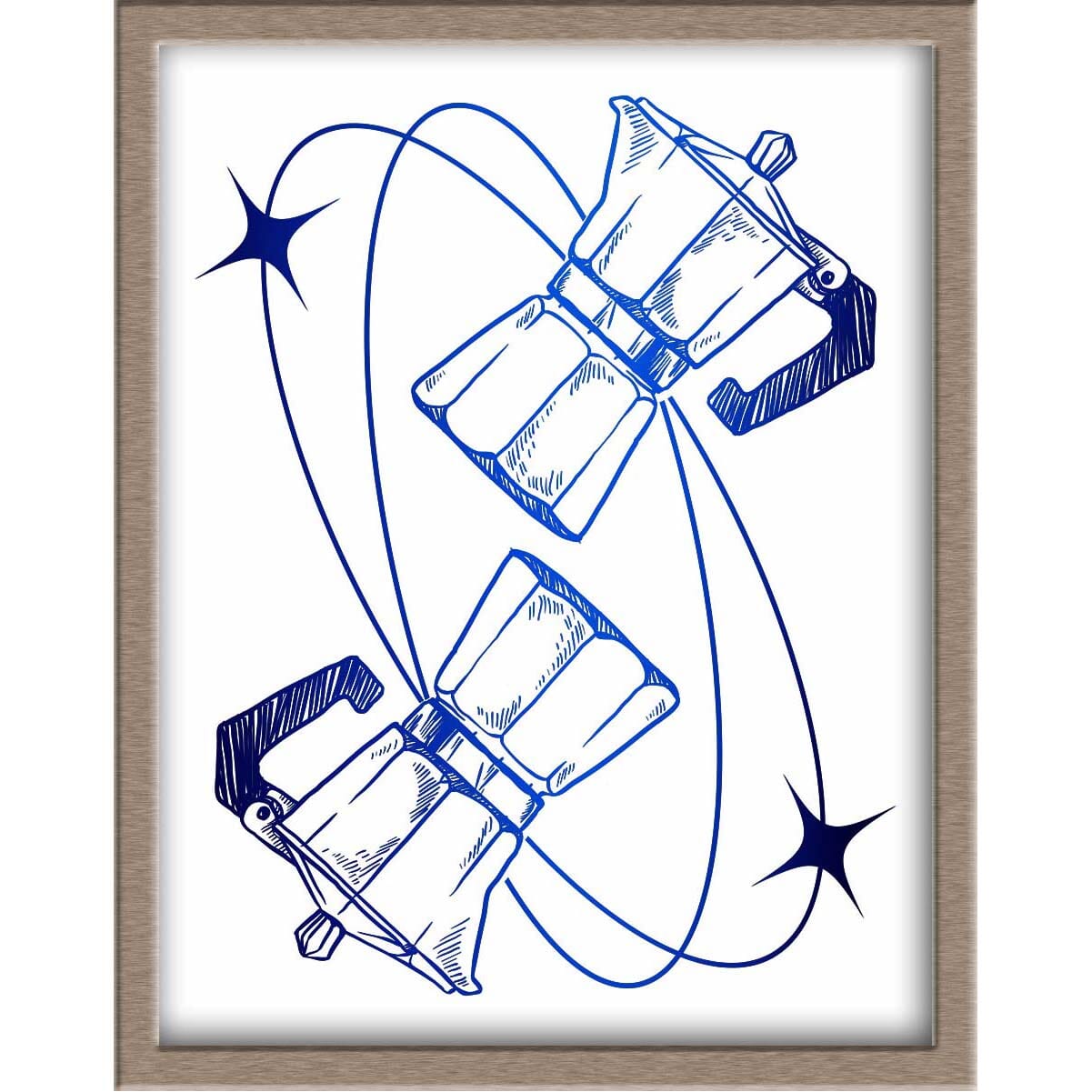 Elegant Coffee Pots Foiled Print Posters, Prints, & Visual Artwork JoyousJoyfulJoyness 