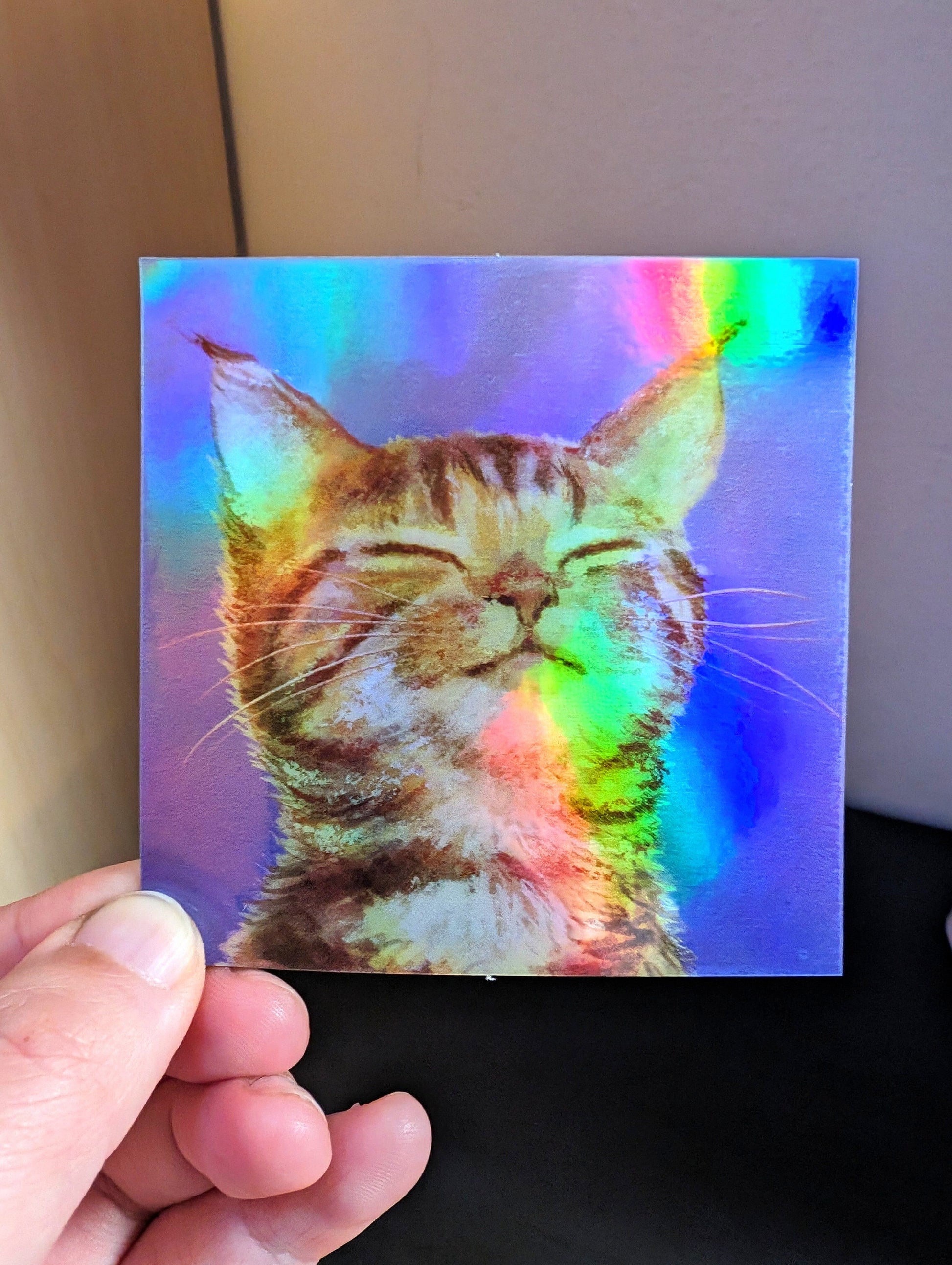 Content Kitty Holographic Sticker Decorative Stickers JoyousJoyfulJoyness 