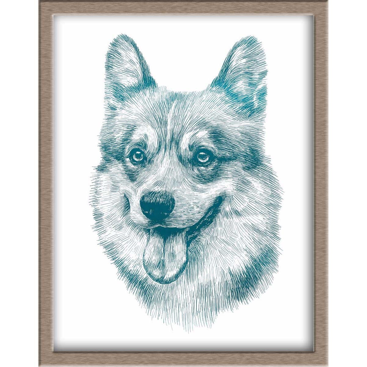 Corgi Foiled Print Posters, Prints, & Visual Artwork JoyousJoyfulJoyness 
