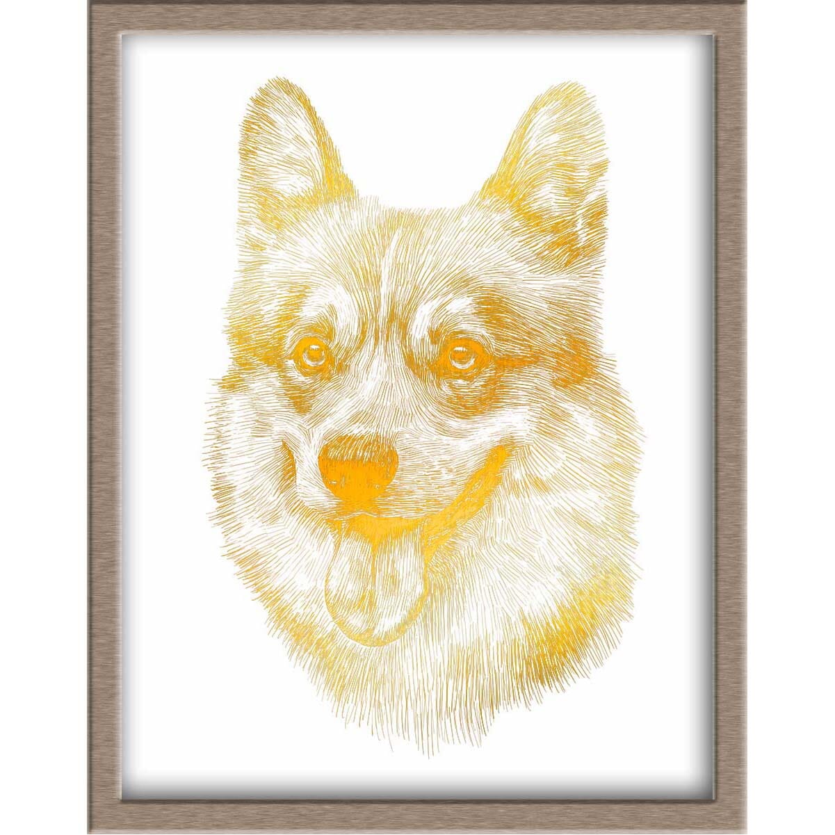 Corgi Foiled Print Posters, Prints, & Visual Artwork JoyousJoyfulJoyness 