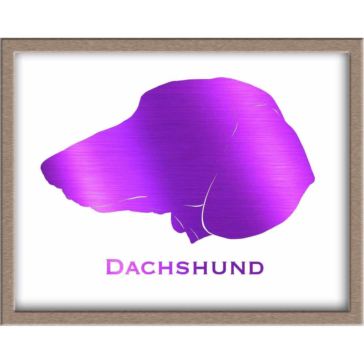 Dachshund Silhouette Foiled Print Posters, Prints, & Visual Artwork JoyousJoyfulJoyness 