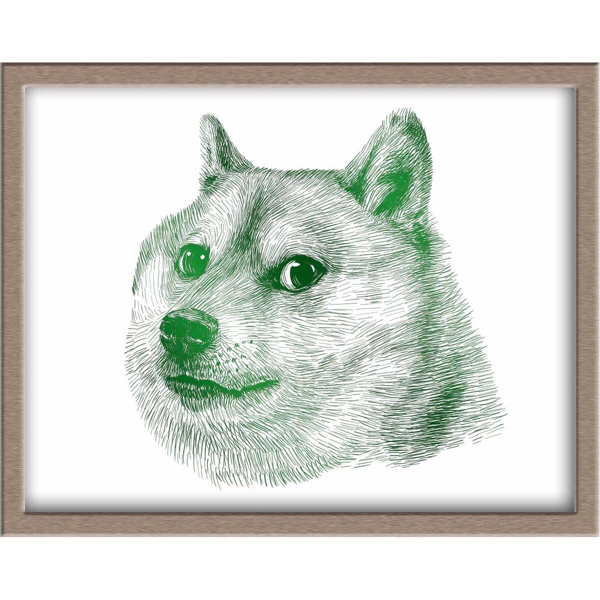 Fine Art Doge Foiled Print Posters, Prints, & Visual Artwork JoyousJoyfulJoyness 
