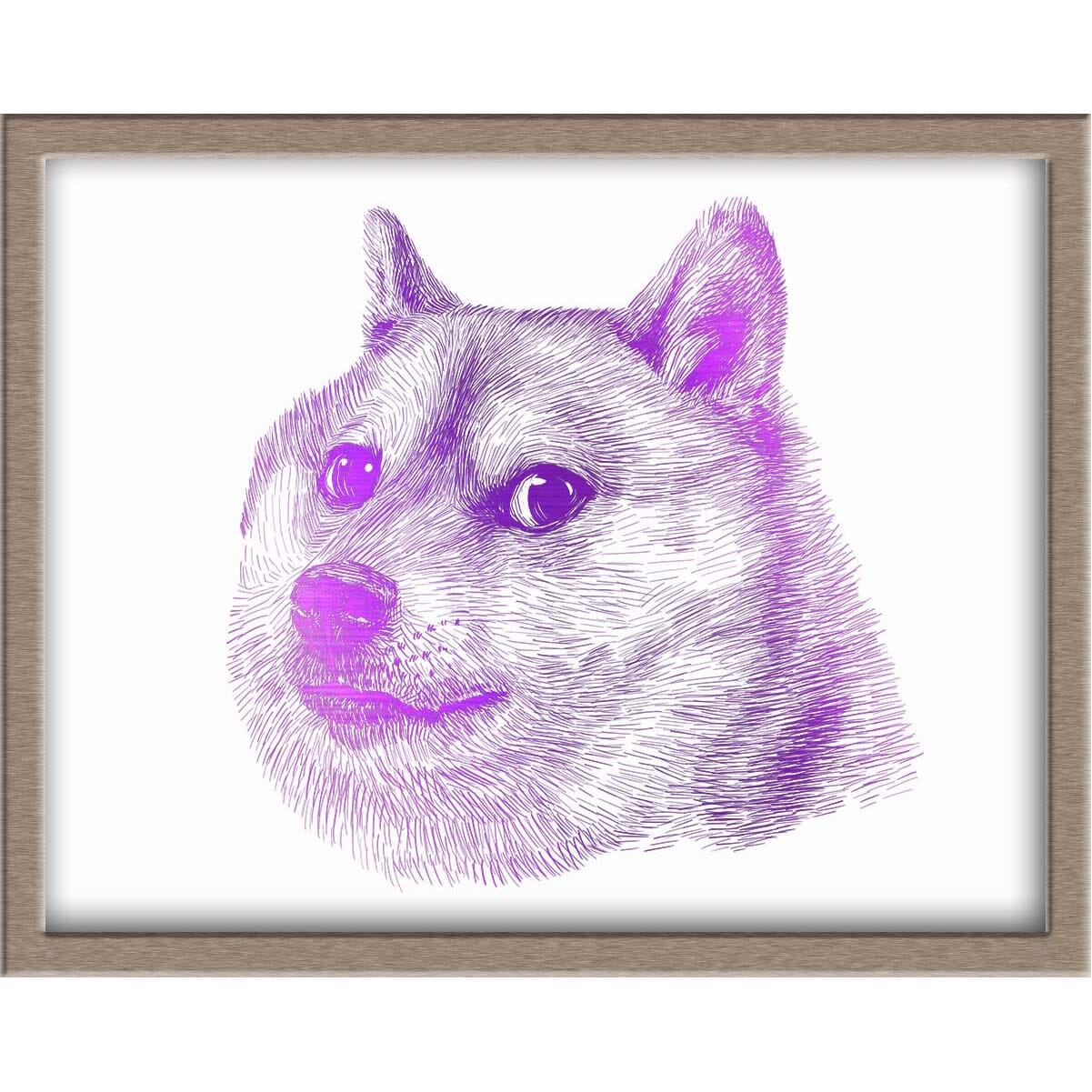 Fine Art Doge Foiled Print Posters, Prints, & Visual Artwork JoyousJoyfulJoyness 
