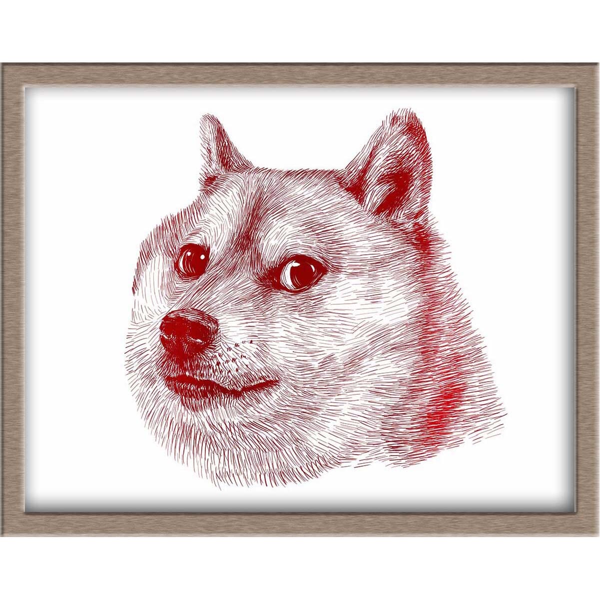 Fine Art Doge Foiled Print Posters, Prints, & Visual Artwork JoyousJoyfulJoyness 
