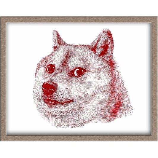 Fine Art Doge Foiled Print Posters, Prints, & Visual Artwork JoyousJoyfulJoyness 