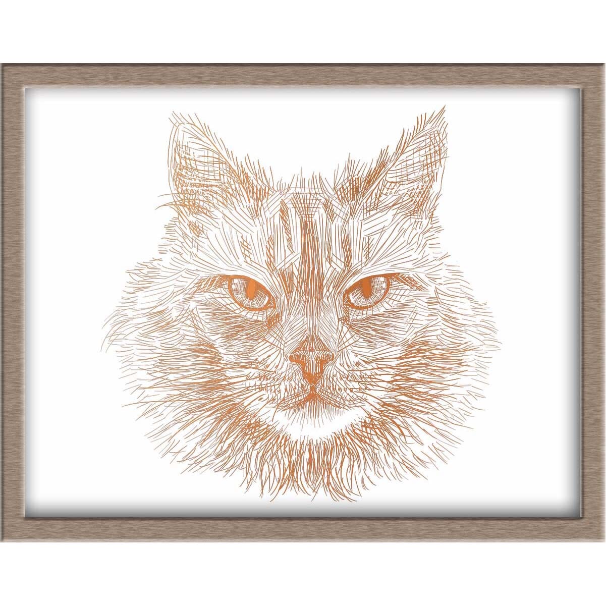 Mysterious Cat Portrait Foiled Print (Ducky) Posters, Prints, & Visual Artwork JoyousJoyfulJoyness 