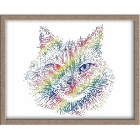 Mysterious Cat Portrait Foiled Print (Ducky) Posters, Prints, & Visual Artwork JoyousJoyfulJoyness 