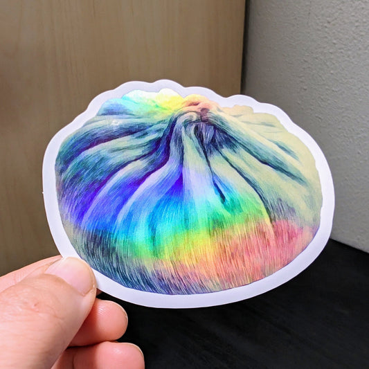 Dumpling Holographic Sticker Decorative Stickers JoyousJoyfulJoyness 