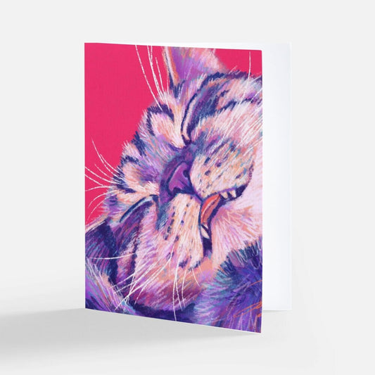 Close Encounters Collection - Eepy Greeting Card - Blank Card with a Cute Sleepy Cat (Limited Quantities) Greeting Card JoyousJoyfulJoyness 