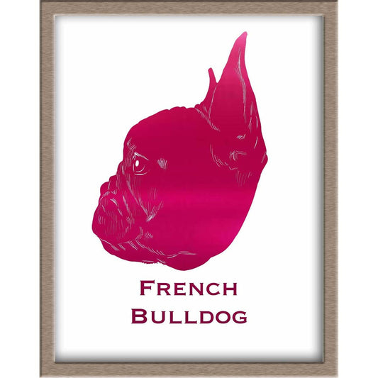 French Bulldog Silhouette Foiled Print Posters, Prints, & Visual Artwork JoyousJoyfulJoyness 