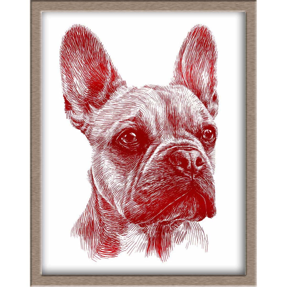 French Bulldog Foiled Print Posters, Prints, & Visual Artwork JoyousJoyfulJoyness 