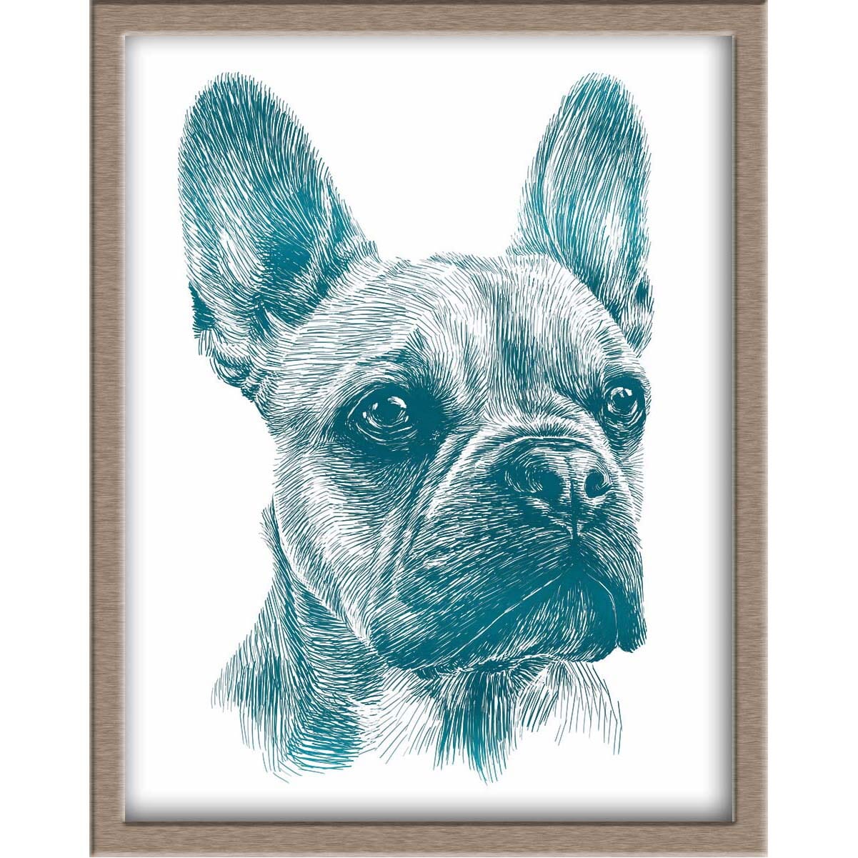 French Bulldog Foiled Print Posters, Prints, & Visual Artwork JoyousJoyfulJoyness 