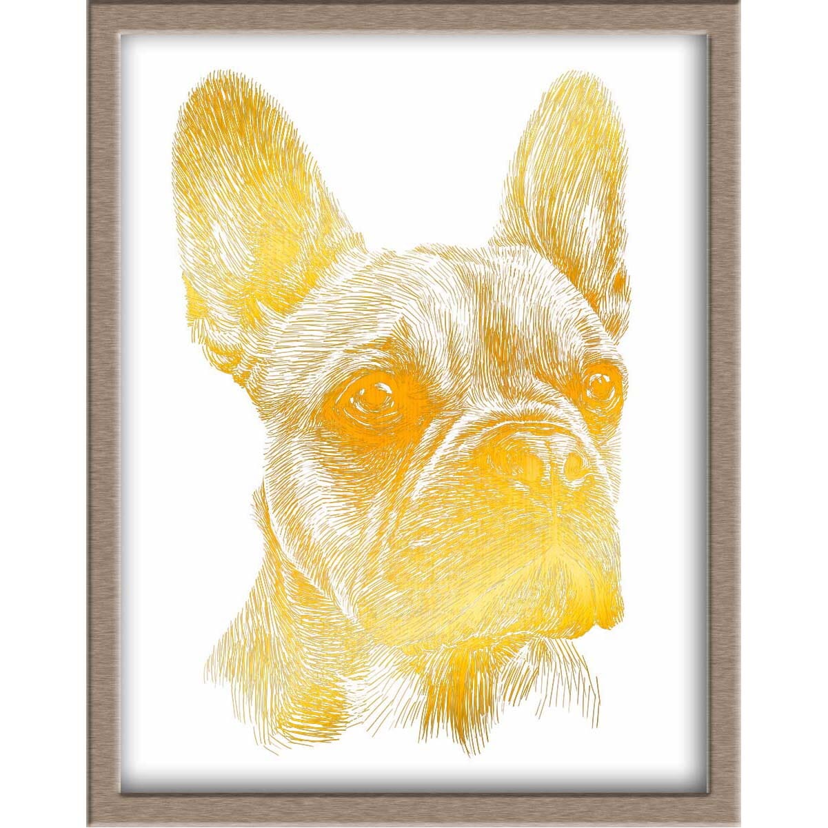 French Bulldog Foiled Print Posters, Prints, & Visual Artwork JoyousJoyfulJoyness 