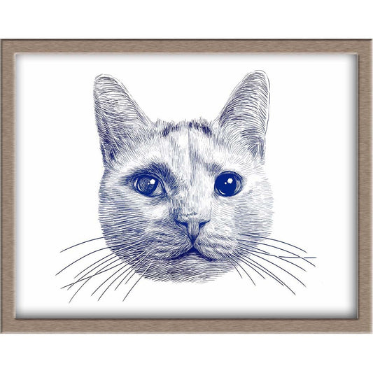 White Cat Foiled Print (Geralt) Posters, Prints, & Visual Artwork JoyousJoyfulJoyness 
