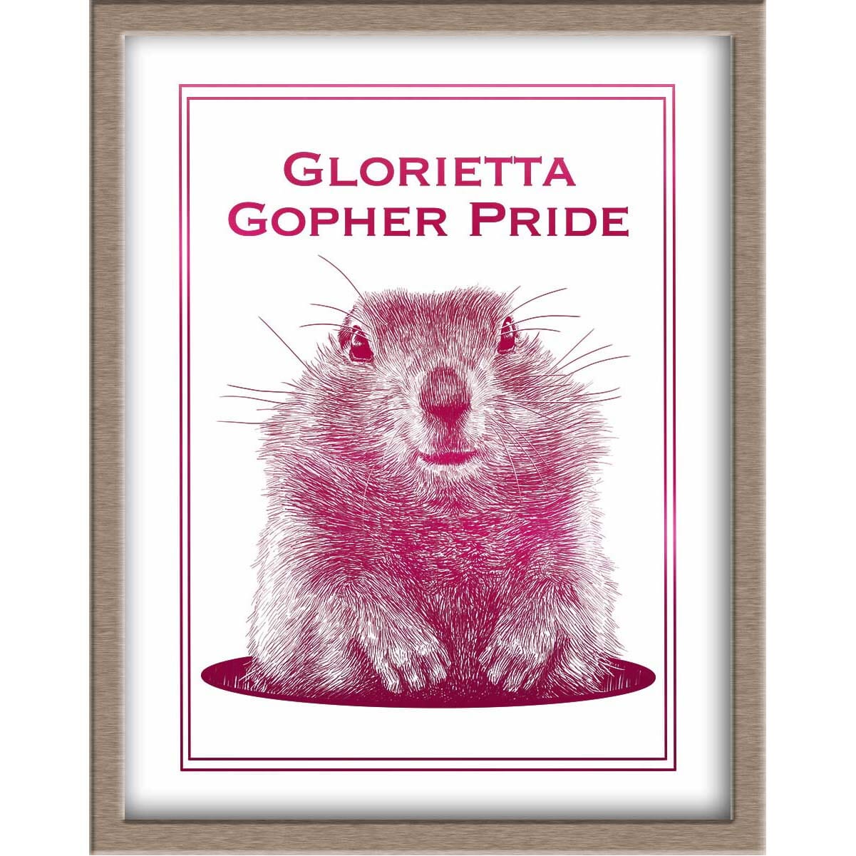 Gopher Pride Foiled Print | 50% donated to Glorietta Elementary School Posters, Prints, & Visual Artwork JoyousJoyfulJoyness 