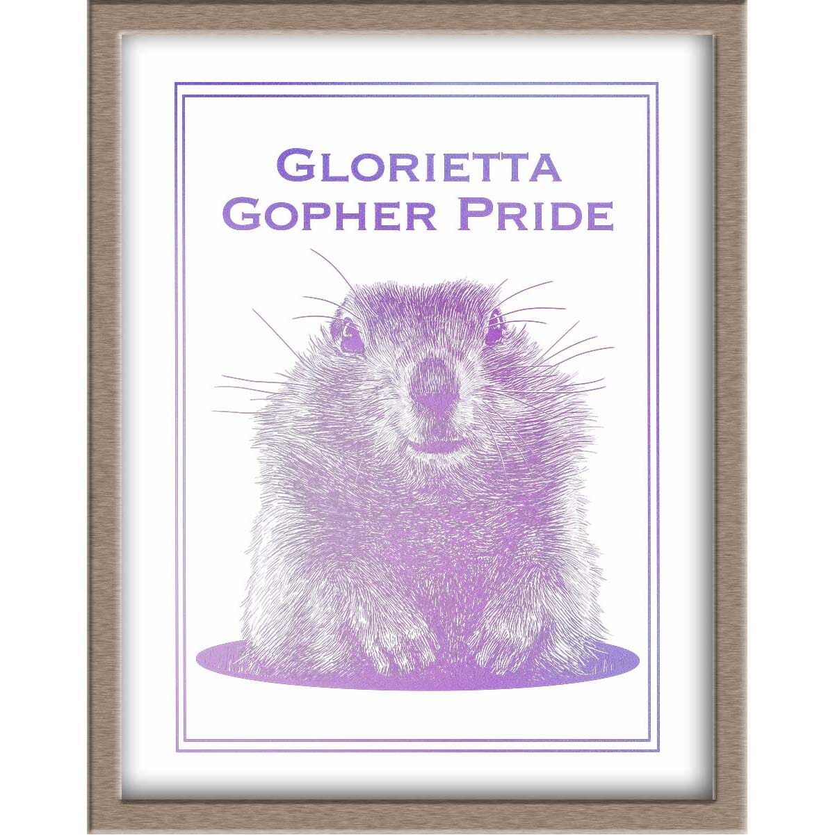 Gopher Pride Foiled Print | 50% donated to Glorietta Elementary School Posters, Prints, & Visual Artwork JoyousJoyfulJoyness 