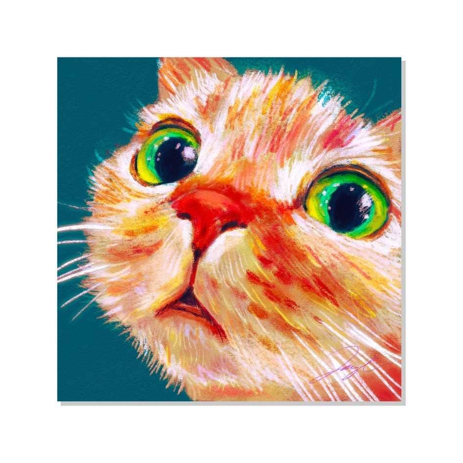 Close Encounters Collection - Green Eyes Non-Holographic Matte Sticker Decorative Stickers JoyousJoyfulJoyness 