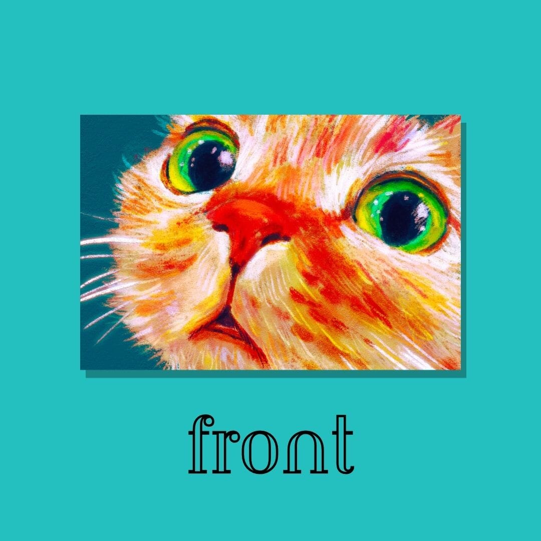 Close Encounters Collection - "Green Eyes" Postcard - Postcard with a Ginger Cat with Sparkling Green Eyes (Limited Quantities) Postcards JoyousJoyfulJoyness 