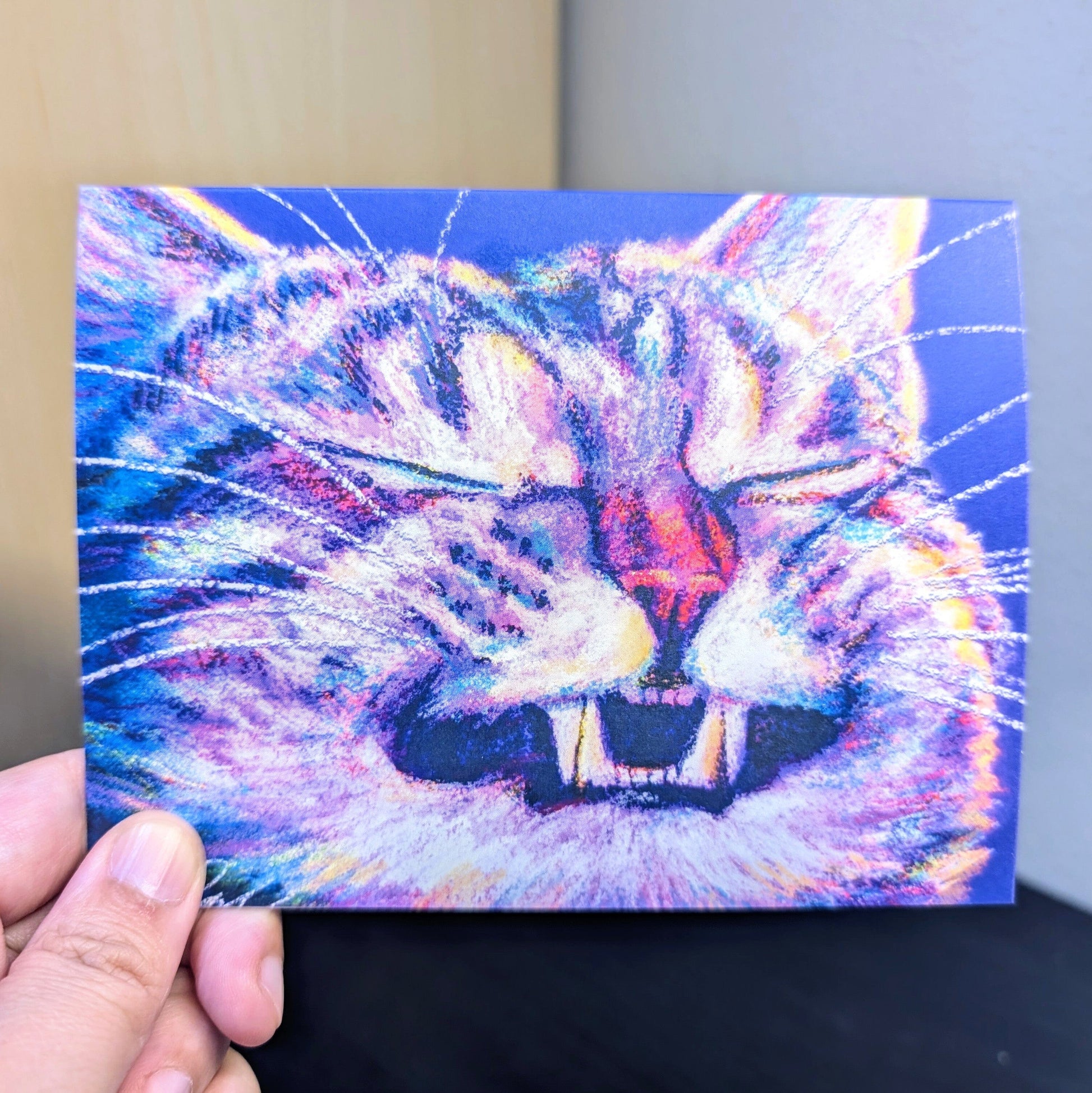 Close Encounters Collection - Grin Greeting Card - Blank Card with a Funny Grinning Cat (Limited Quantities) Greeting Card JoyousJoyfulJoyness 