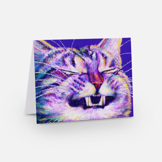 Close Encounters Collection - Grin Greeting Card - Blank Card with a Funny Grinning Cat (Limited Quantities) Greeting Card JoyousJoyfulJoyness 