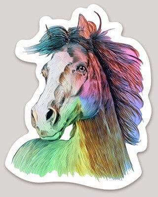 Horse Holographic Sticker Decorative Stickers JoyousJoyfulJoyness 
