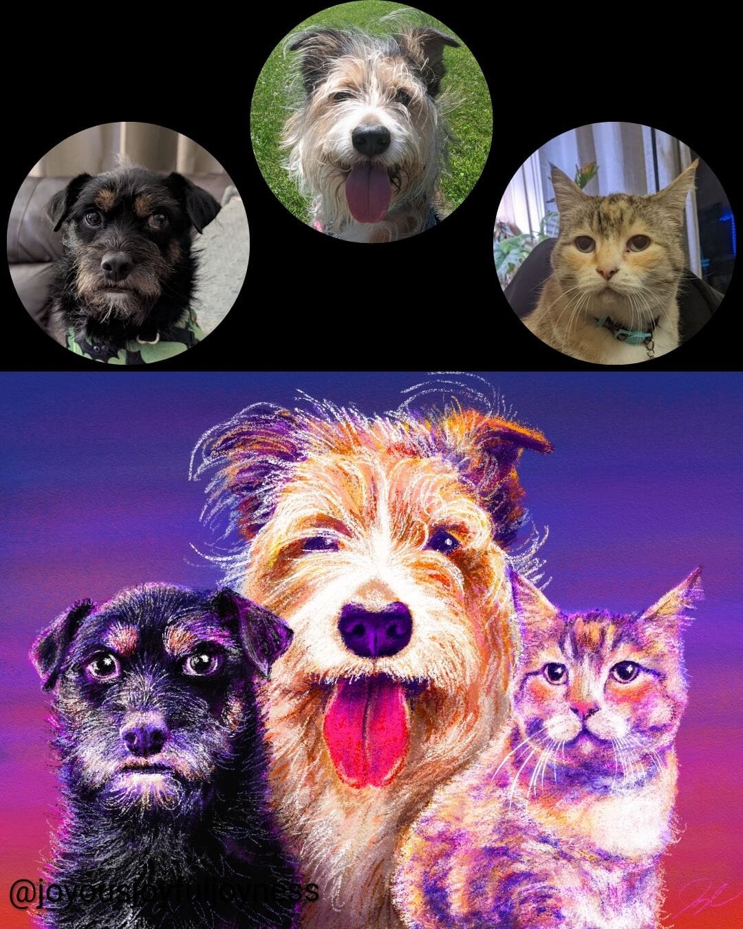 Custom Painted Pet Portrait Pre-Order (starting at $300) Posters, Prints, & Visual Artwork JoyousJoyfulJoyness 