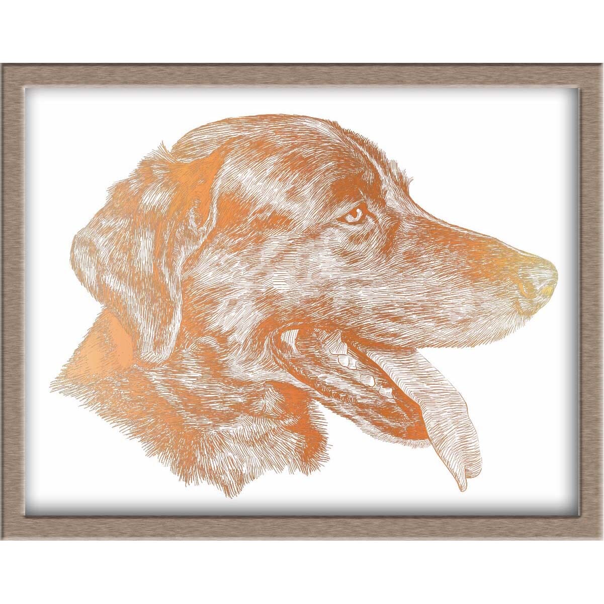 Smiling Dog Foiled Print (Kona) Posters, Prints, & Visual Artwork JoyousJoyfulJoyness 