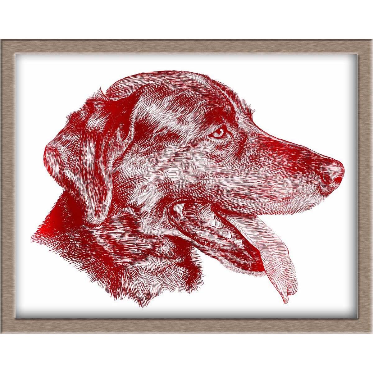 Smiling Dog Foiled Print (Kona) Posters, Prints, & Visual Artwork JoyousJoyfulJoyness 