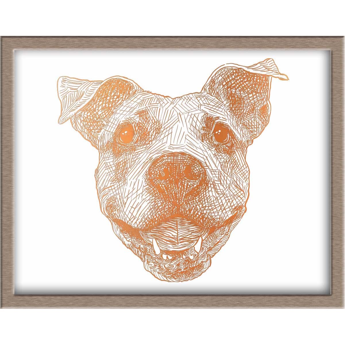 Happy Dog Foiled Print (Lana) Posters, Prints, & Visual Artwork JoyousJoyfulJoyness 
