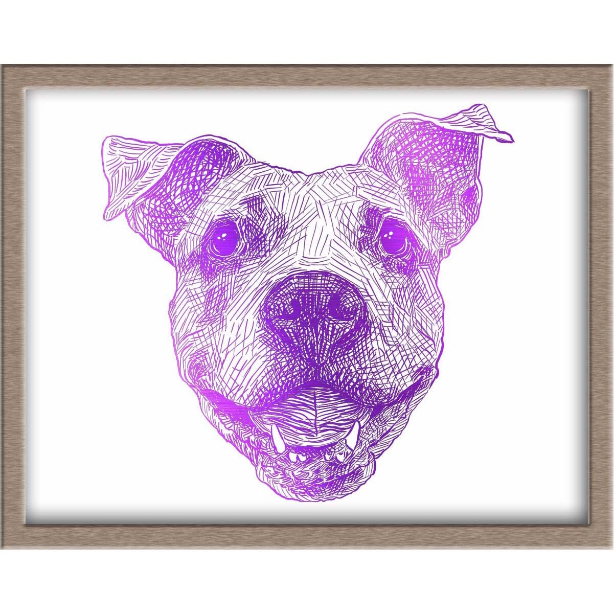 Happy Dog Foiled Print (Lana) Posters, Prints, & Visual Artwork JoyousJoyfulJoyness 