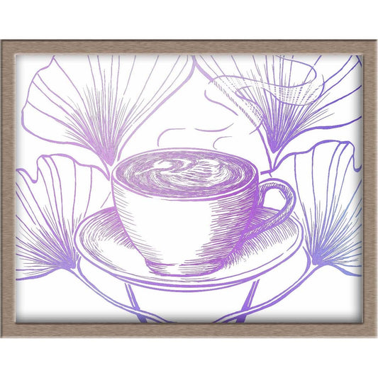 Ginko Latte Foiled Print Posters, Prints, & Visual Artwork JoyousJoyfulJoyness 