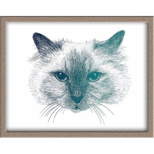 Elegant Cat Foiled Print (Lily) Posters, Prints, & Visual Artwork JoyousJoyfulJoyness 
