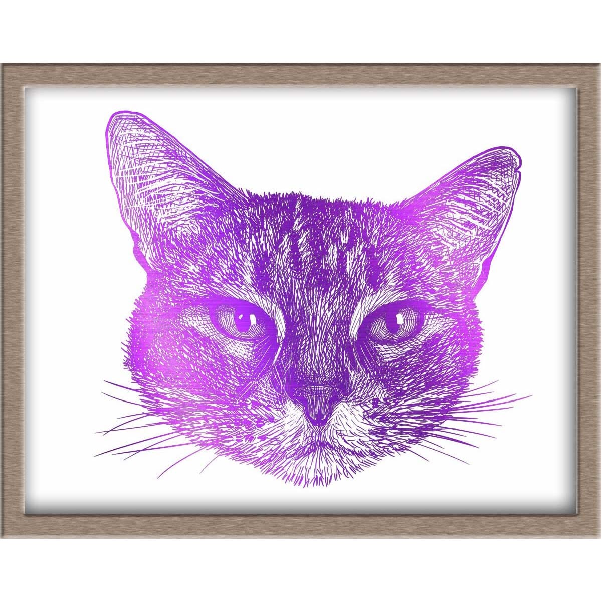 Adorable Cat Foiled Print (Lucy) Posters, Prints, & Visual Artwork JoyousJoyfulJoyness 