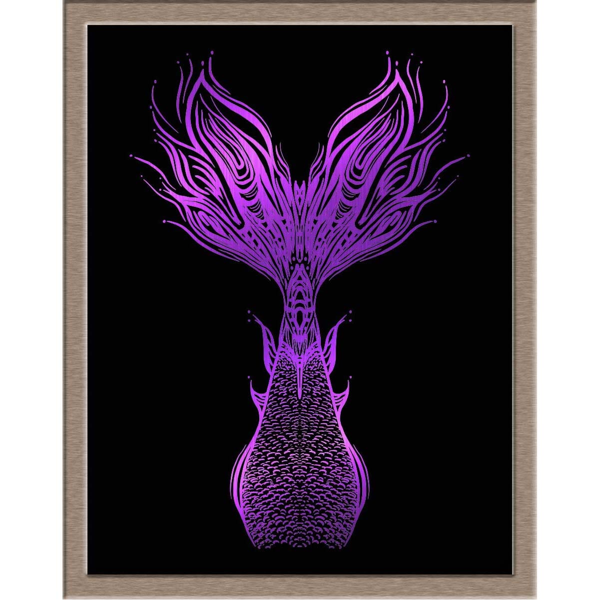 Mermaid Tail 1 Foiled Print Posters, Prints, & Visual Artwork JoyousJoyfulJoyness 