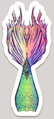 Mermaid Tail Holographic Sticker 2 Decorative Stickers JoyousJoyfulJoyness 