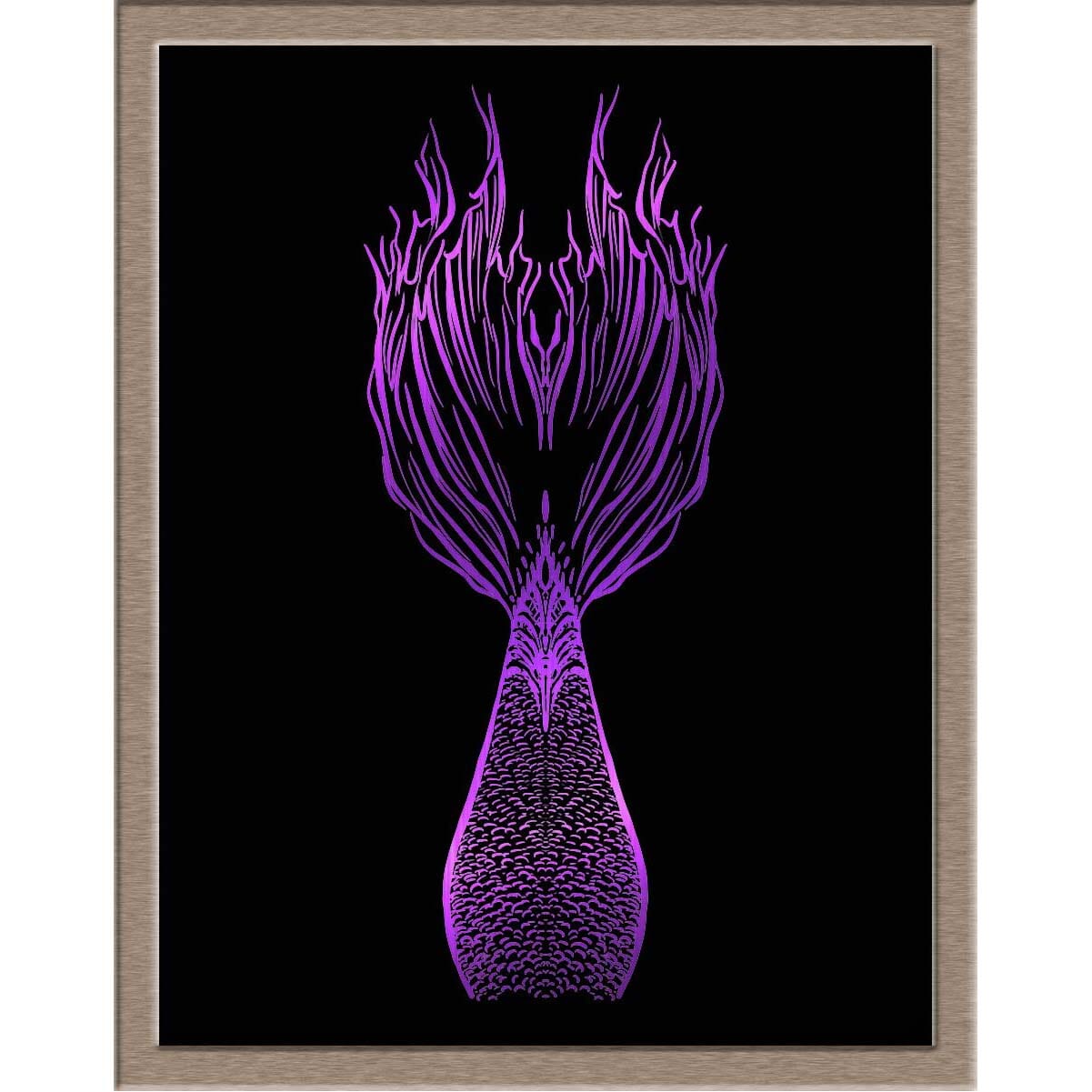 Mermaid Tail 2 Foiled Print Posters, Prints, & Visual Artwork JoyousJoyfulJoyness 