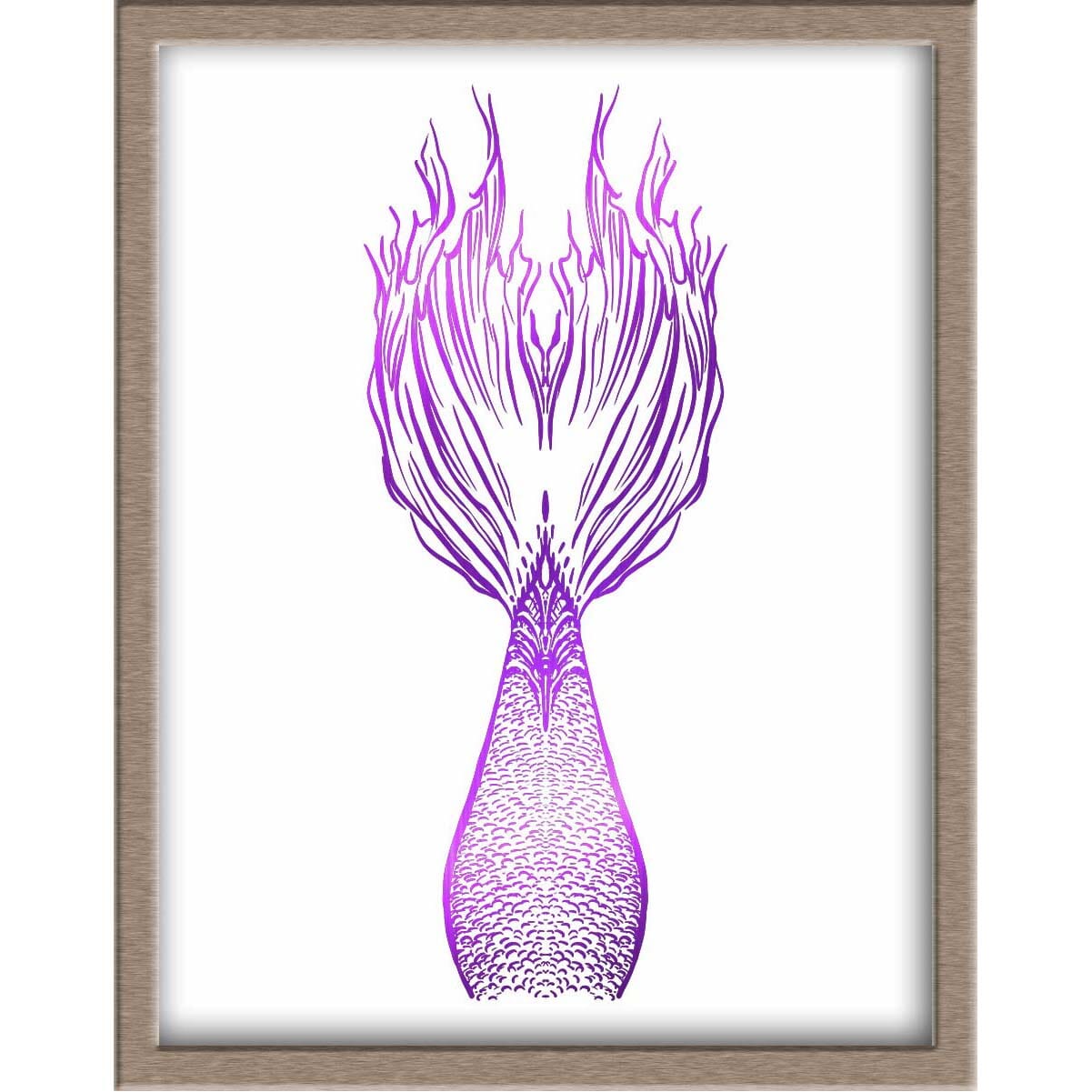 Mermaid Tail 2 Foiled Print Posters, Prints, & Visual Artwork JoyousJoyfulJoyness 