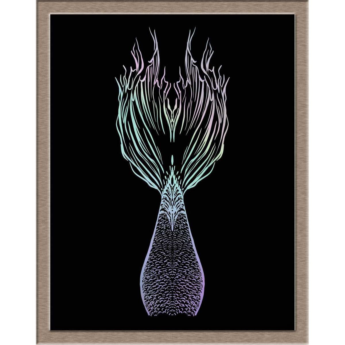 Mermaid Tail 2 Foiled Print Posters, Prints, & Visual Artwork JoyousJoyfulJoyness 