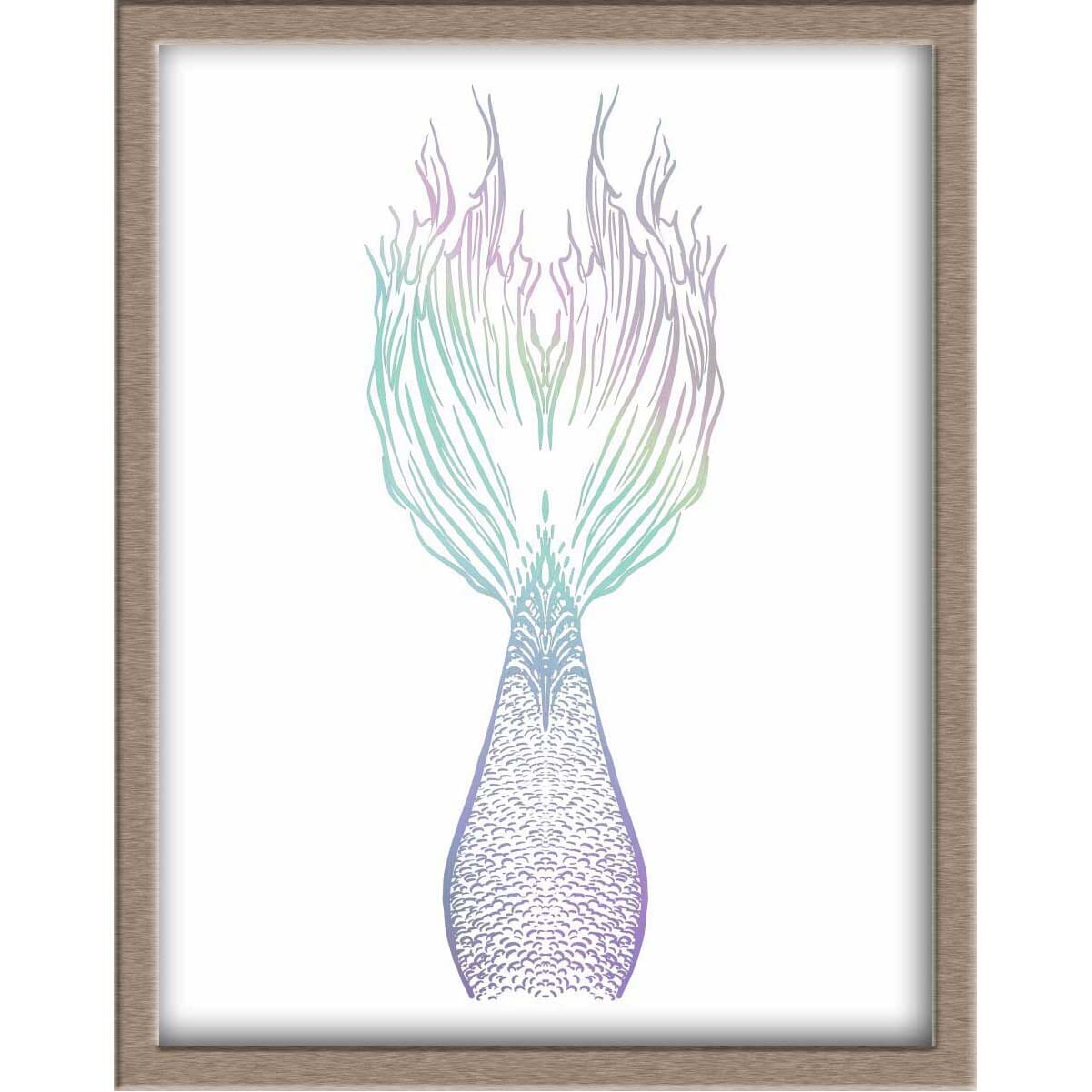 Mermaid Tail 2 Foiled Print Posters, Prints, & Visual Artwork JoyousJoyfulJoyness 