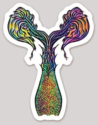 Mermaid Tail Holographic Sticker 3 Decorative Stickers JoyousJoyfulJoyness 