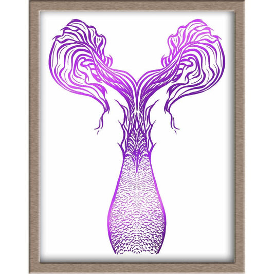 Mermaid Tail 3 Foiled Print Posters, Prints, & Visual Artwork JoyousJoyfulJoyness 