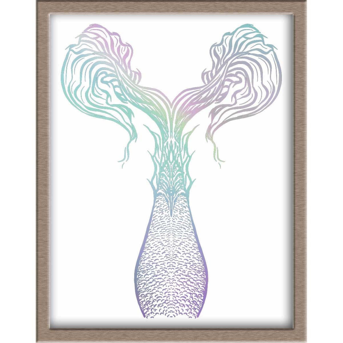 Mermaid Tail 3 Foiled Print Posters, Prints, & Visual Artwork JoyousJoyfulJoyness 