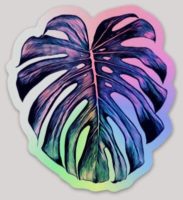 Monstera Holographic Sticker Decorative Stickers JoyousJoyfulJoyness 