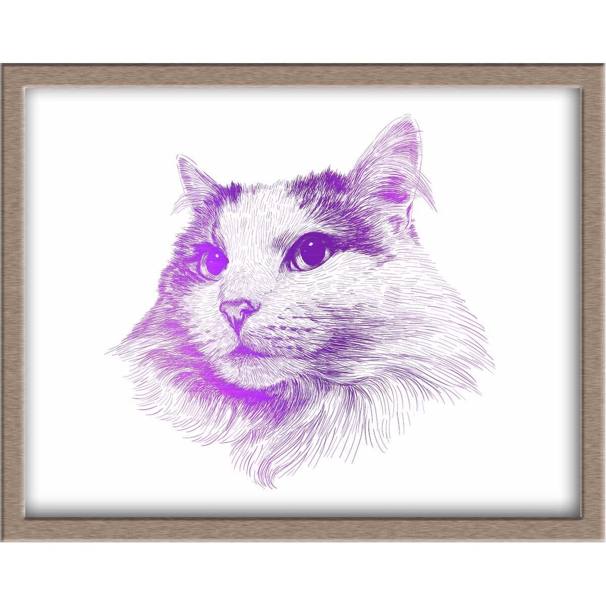 Majestic Cat Foiled Print (Murphy) Posters, Prints, & Visual Artwork JoyousJoyfulJoyness 