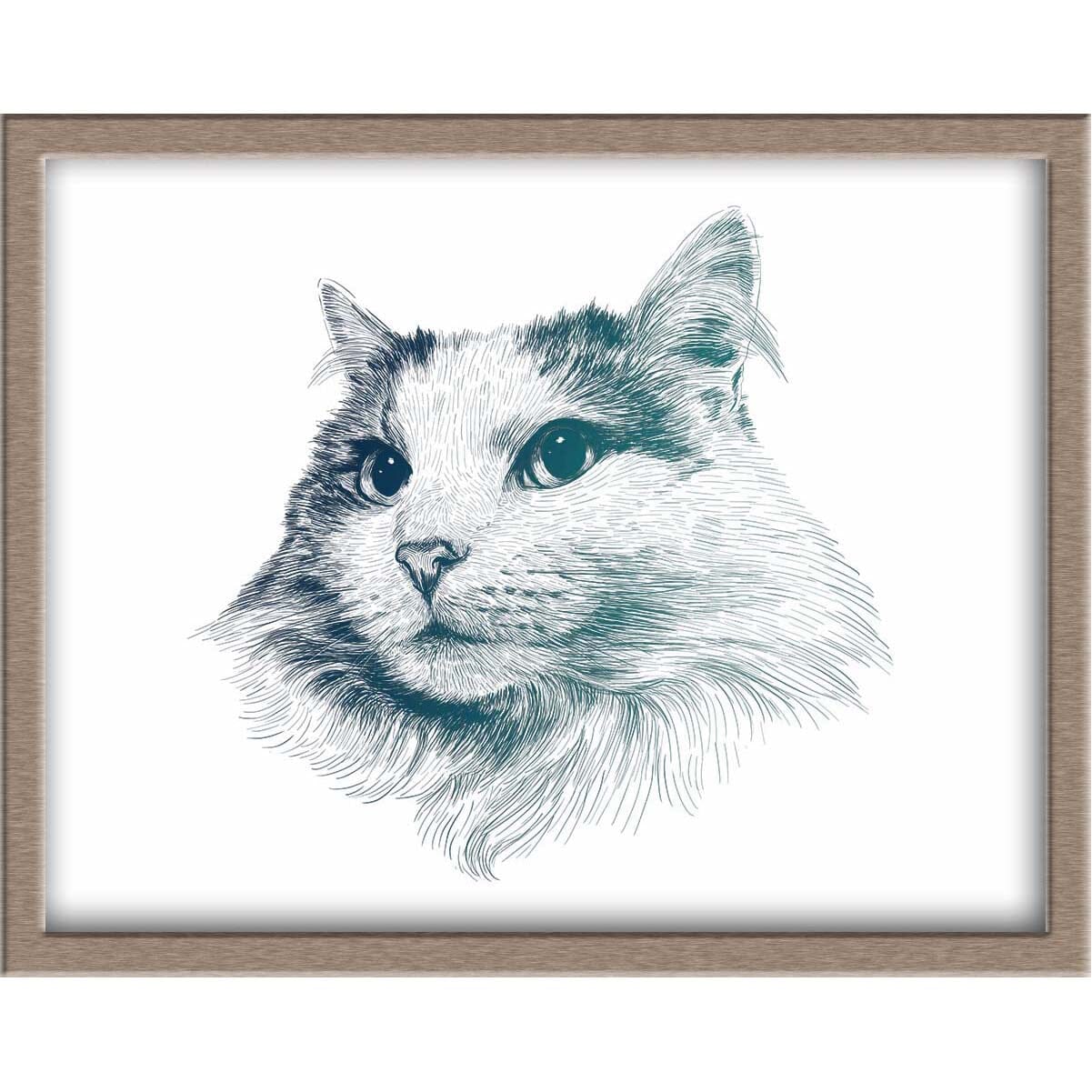 Majestic Cat Foiled Print (Murphy) Posters, Prints, & Visual Artwork JoyousJoyfulJoyness 