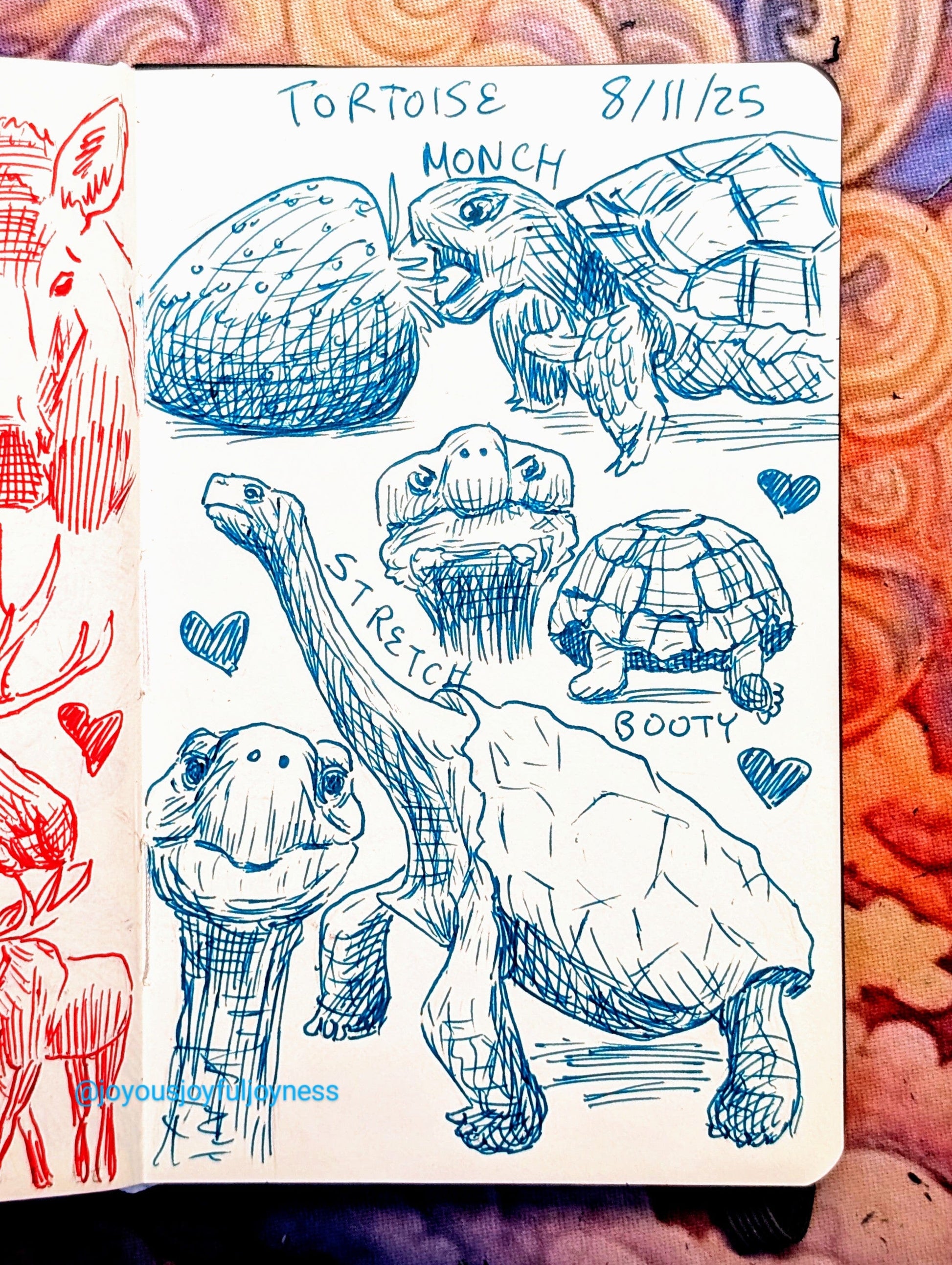 Detox Doodles Print - Tortoises - 5x7 Hand-Drawn Illustration Posters, Prints, & Visual Artwork JoyousJoyfulJoyness 