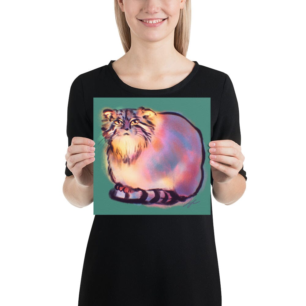 "Pallas's Cat" Painting of a Pallas's Cat Standing on his Tail [Unfoiled] Posters, Prints, & Visual Artwork JoyousJoyfulJoyness 