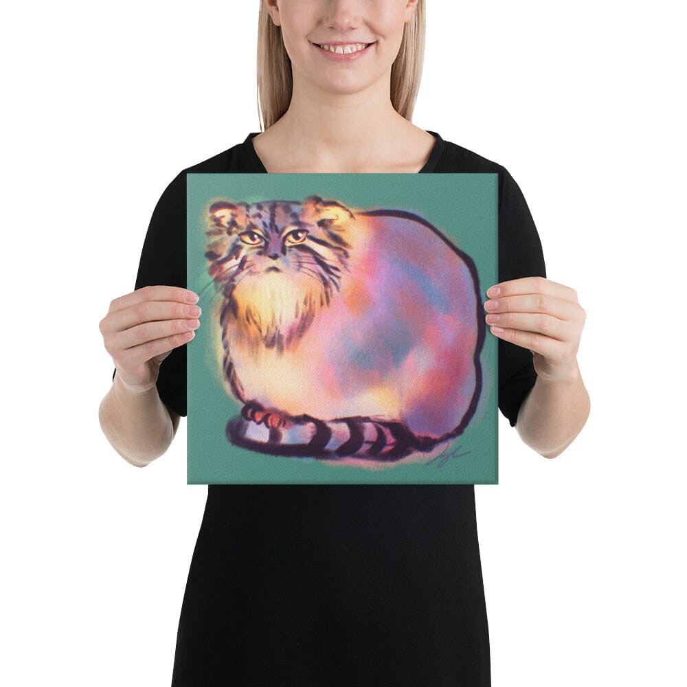 "Pallas's Cat" Painting of a Pallas's Cat Standing on his Tail [Unfoiled] Posters, Prints, & Visual Artwork JoyousJoyfulJoyness 