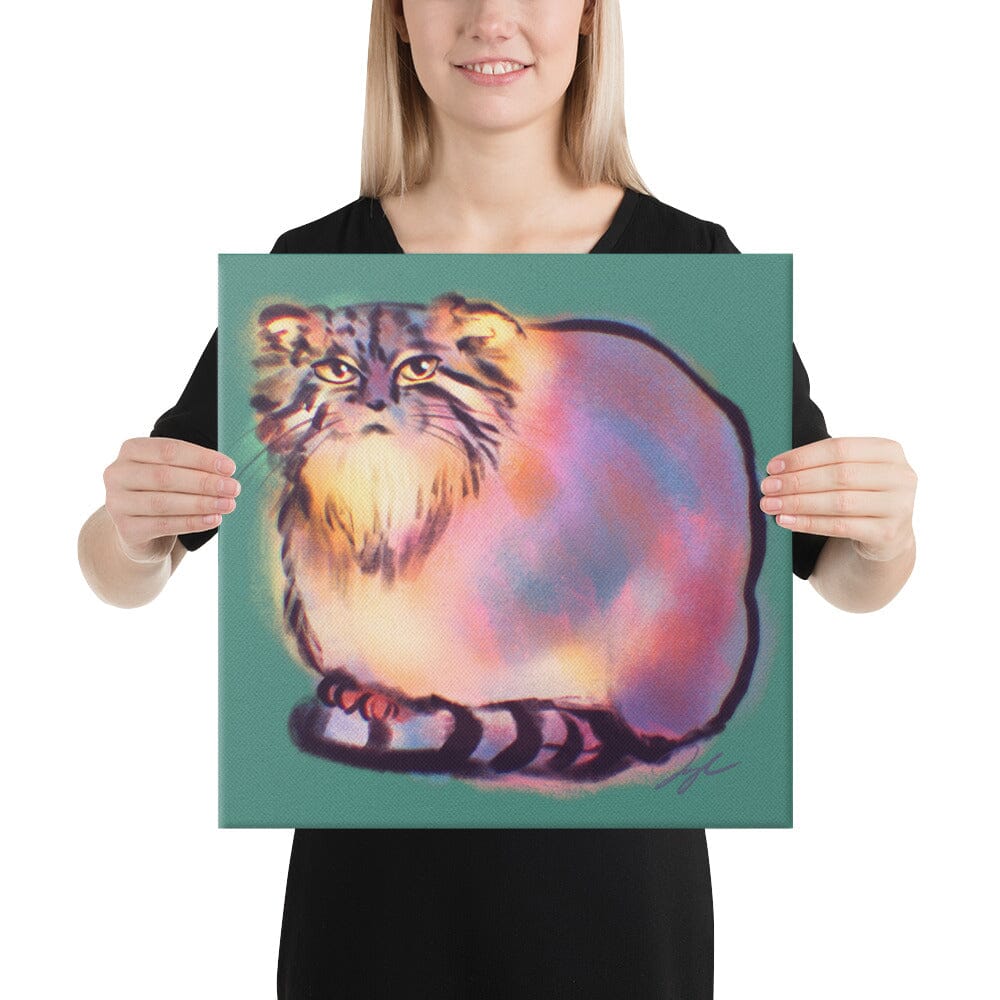 "Pallas's Cat" Painting of a Pallas's Cat Standing on his Tail [Unfoiled] Posters, Prints, & Visual Artwork JoyousJoyfulJoyness 