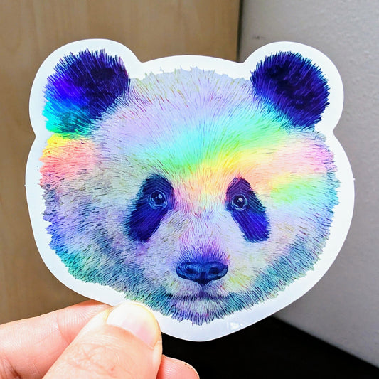 Panda Holographic Sticker Decorative Stickers JoyousJoyfulJoyness 